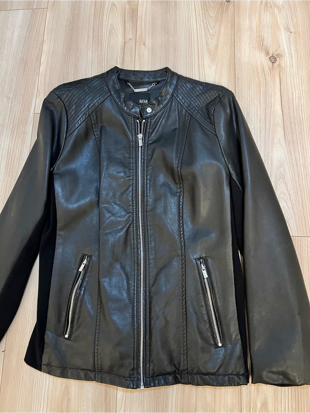 a.n.a large Brown Leather Jacket